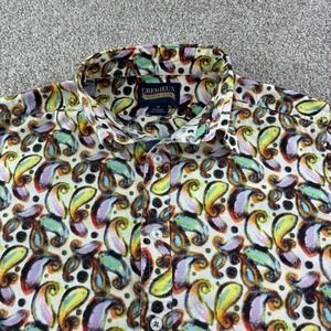 CREMEUX Premium Denim‎ Mens M Watercolor Paisley Print Button Up Shirt